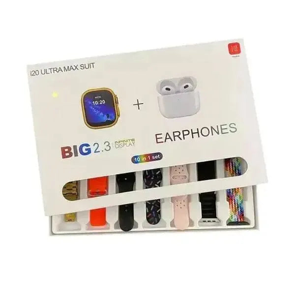 I20 Stylish Smart Watch - 1 Pcs Black Metal & Silicone Design