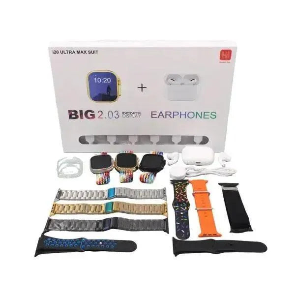 I20 Stylish Smart Watch - 1 Pcs Black Metal & Silicone Design