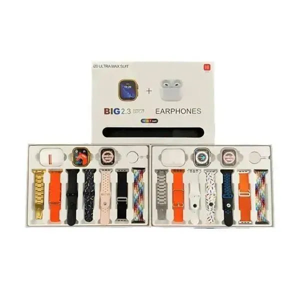 I20 Stylish Smart Watch - 1 Pcs Black Metal & Silicone Design