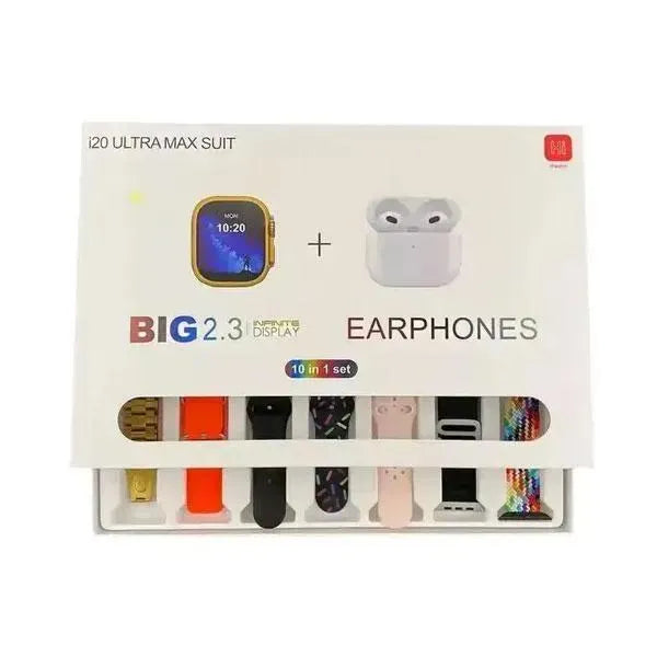 I20 Stylish Smart Watch - 1 Pcs Black Metal & Silicone Design